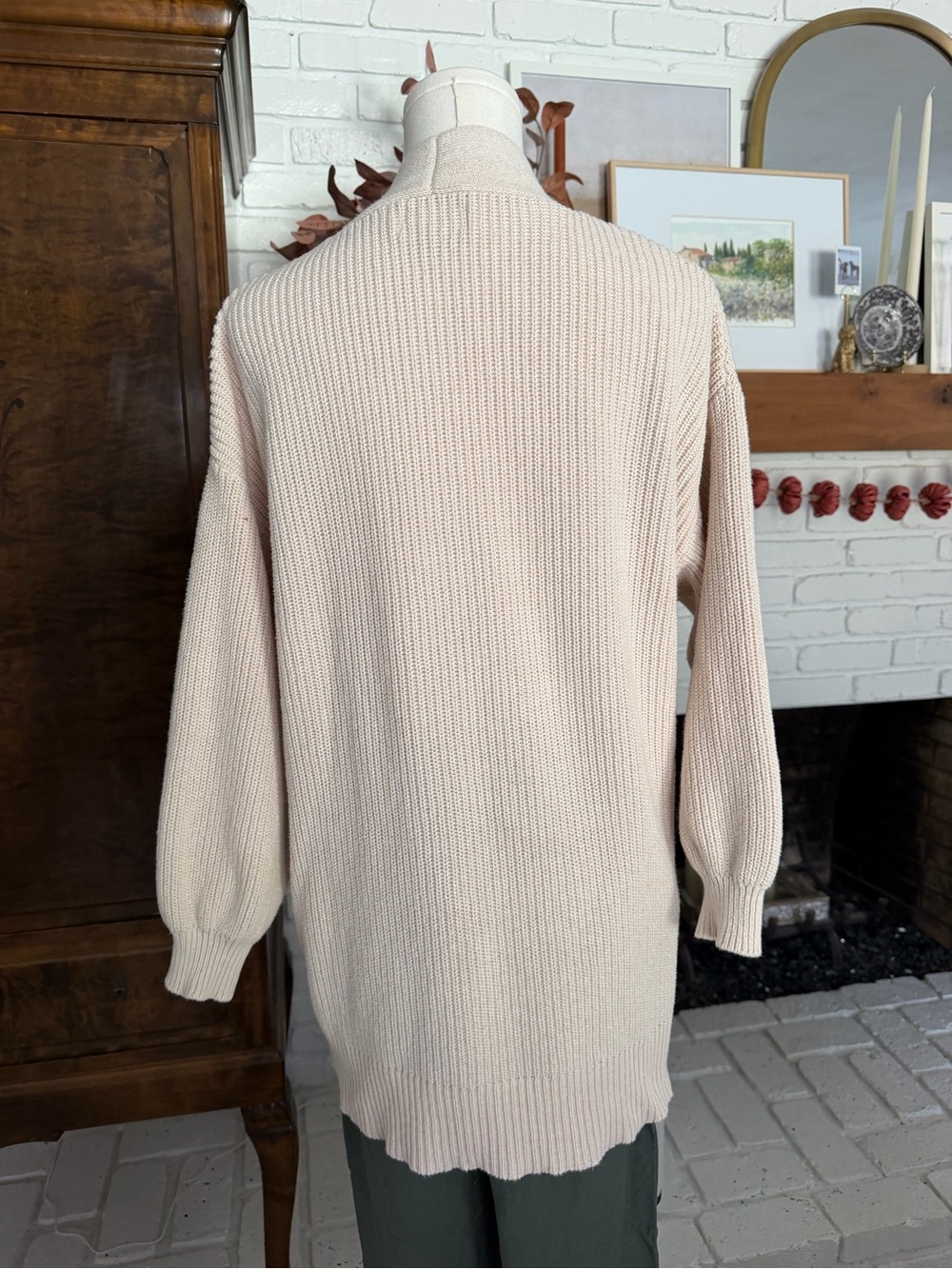 Universal Thread Cream Open-Front Knit Cardigan - Picture 5 of 5